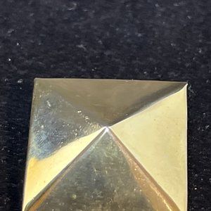 Vintage Gold Tone Square Collar/Scarf Clip (4106)